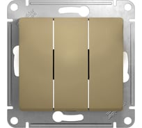 3-клавишный выключатель Systeme Electric GLOSSA 10АХ, ТИТАН GSL000431