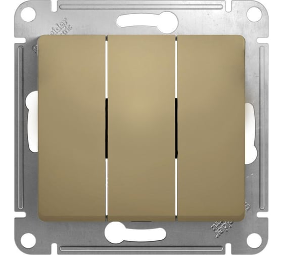 3-клавишный выключатель Systeme Electric GLOSSA 10АХ, ТИТАН GSL000431