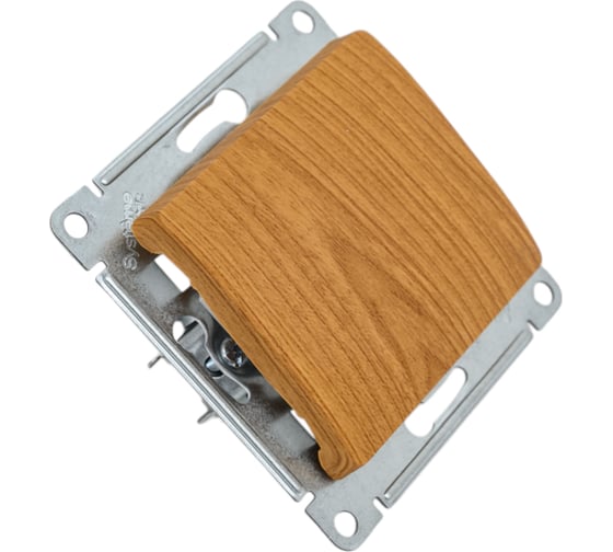 1-клавишный выключатель Systeme Electric GLOSSA 10АХ, ДЕРЕВО ДУБ GSL000511