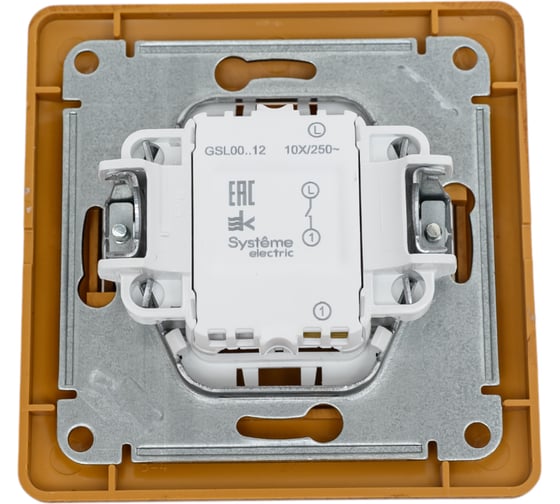 1-клавишный выключатель Systeme Electric GLOSSA 10АХ, ДЕРЕВО ДУБ GSL000512