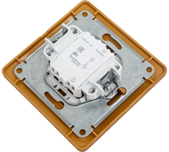1-клавишный выключатель Systeme Electric GLOSSA 10АХ, ДЕРЕВО ДУБ GSL000512
