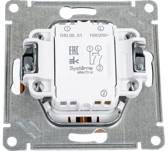2-клавишный выключатель Systeme Electric GLOSSA 10АХ, ДЕРЕВО ДУБ GSL000551