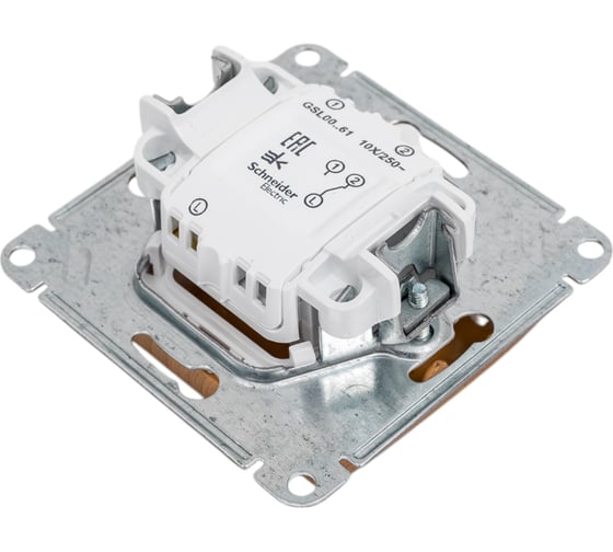 1-клавишный переключатель Systeme Electric GLOSSA 10АХ, ДЕРЕВО ДУБ GSL000561