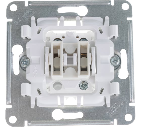 1-клавишный переключатель Systeme Electric GLOSSA 10АХ, АЛЮМИНИЙ GSL000361