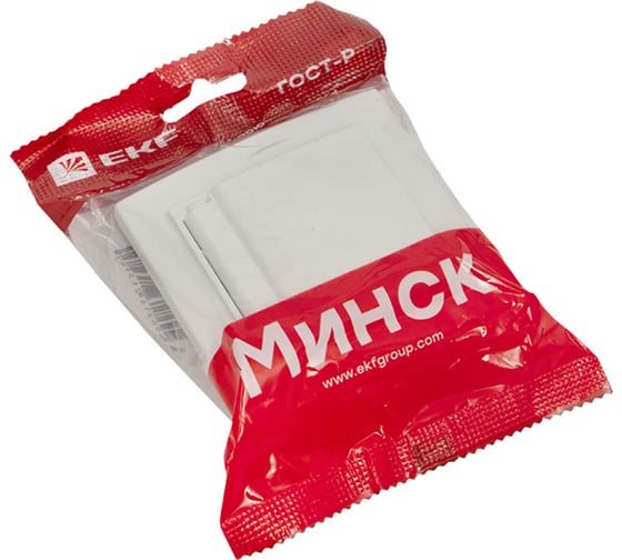 1-местная розетка EKF Минск, СП, с заземлением, с крышкой, 16А, белая, с защитной шторкой, IP44 ERR16-029-100-44