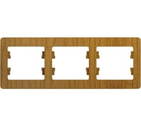 3-постовая горизонтальная рамка Systeme Electric GLOSSA ДЕРЕВО ДУБ GSL000503