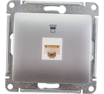 Розетка Systeme Electric (Schneider Electric) GLOSSA компьютерная RJ45 кат.5E, алюминий GSL000381K