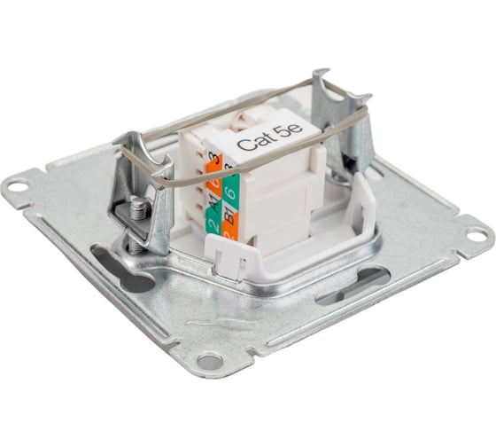 Компьютерная розетка Systeme Electric GLOSSA RJ45 категории 5E, АЛЮМИНИЙ GSL000381K