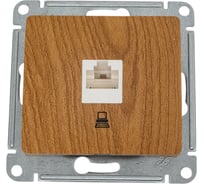Компьютерная розетка Systeme Electric GLOSSA RJ45 категория 5E, ДЕРЕВО ДУБ GSL000581K