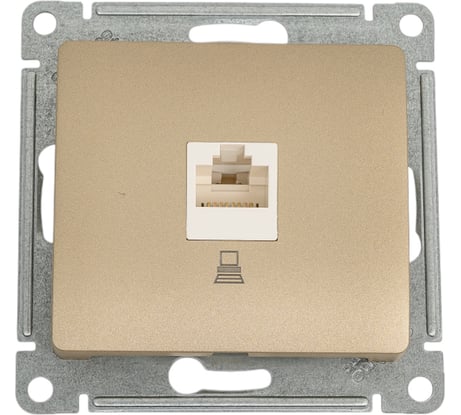Компьютерная розетка Systeme Electric GLOSSA RJ45 категория 5E, ТИТАН GSL000481K