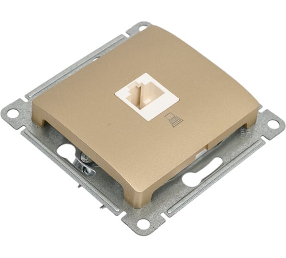 Компьютерная розетка Systeme Electric GLOSSA RJ45 категория 5E, ТИТАН GSL000481K