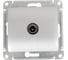 Розетка оконечная Systeme Electric (Schneider Electric) GLOSSA TV 1DB, АЛЮМИНИЙ GSL000391 1