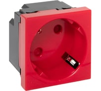 Розетка EKF 45x45 с зазем. 45 градусов, быстрозажимные клеммы, красная E2MR16-028-70-45-SL
