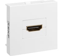 Розетка EKF HDMI, 2 модуля, 1 гнездо, без индикатора, белая E2MR-21HDMI-10