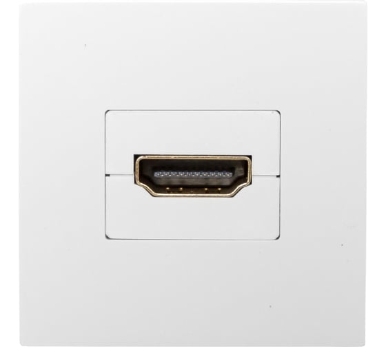 Розетка EKF HDMI, 2 модуля, 1 гнездо, без индикатора, белая E2MR-21HDMI-10