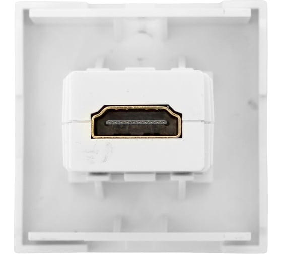 Розетка EKF HDMI, 2 модуля, 1 гнездо, без индикатора, белая E2MR-21HDMI-10