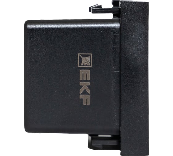 Розетка EKF USB A+C, 2.1А, 2 гнезда, без индикатора, черная, матовая E2MR2B-21USB-10-AC