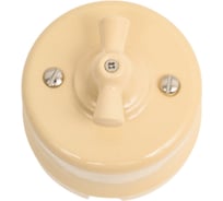 Выключатель 1 клавишный Bironi, керамика, цвет Песочное золото B1-200-04