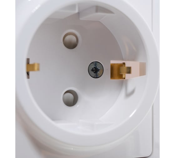 Блок розетка с заземлением со шторками + 3-клавишный выключатель Systeme Electric GLOSSA БЕЛЫЙ GSL000178