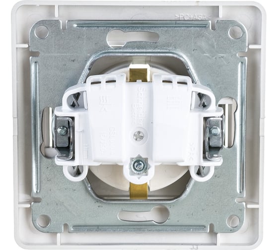 Розетка Systeme Electric GLOSSA с заземлением, 16А, АЛЮМИНИЙ GSL000342