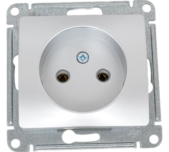 Розетка Systeme Electric GLOSSA без заземления, 16А, АЛЮМИНИЙ GSL000341