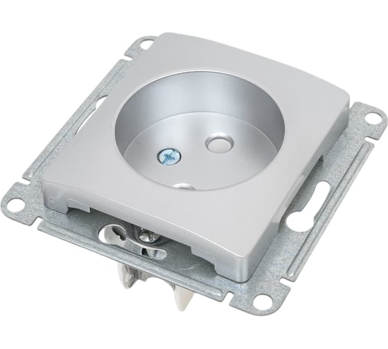 Розетка Systeme Electric GLOSSA без заземления, 16А, АЛЮМИНИЙ GSL000341