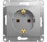Розетка Systeme Electric (Schneider Electric) GLOSSA с заземлением, 16А, алюминий GSL000343 1