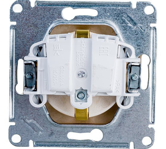 Розетка Systeme Electric GLOSSA с заземлением, 16А, ТИТАН GSL000443