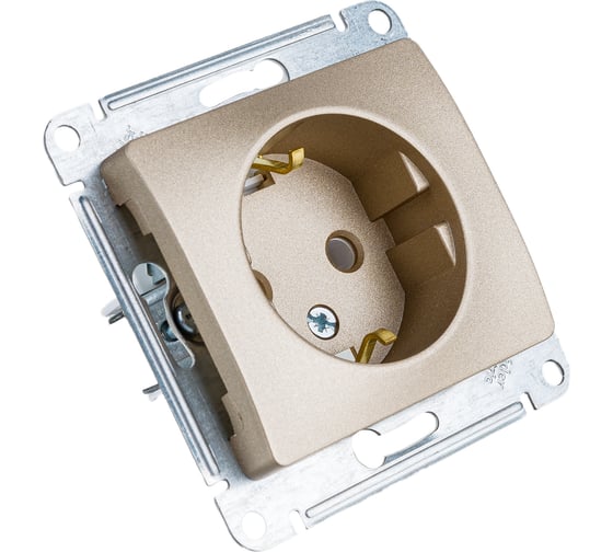 Розетка Systeme Electric GLOSSA с заземлением, 16А, ТИТАН GSL000443