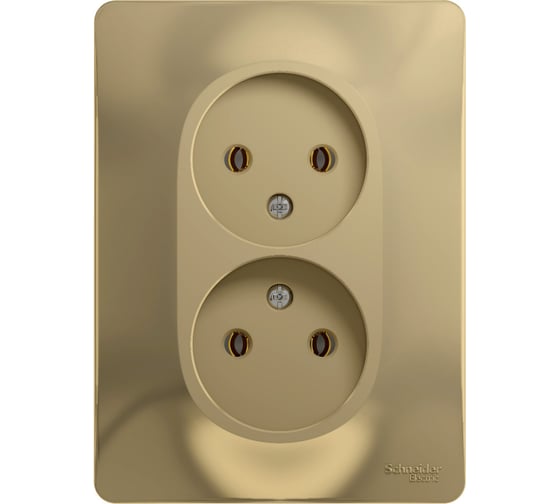 Двойная розетка Systeme Electric GLOSSA без заземления, 16А, ТИТАН GSL000420