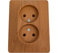 Двойная розетка Systeme Electric GLOSSA без заземления, 16А, ДЕРЕВО ДУБ GSL000520