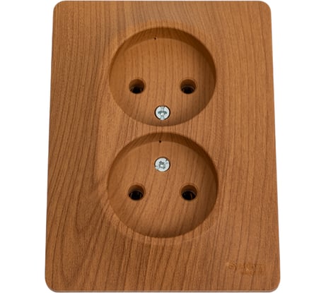 Двойная розетка Systeme Electric GLOSSA без заземления, 16А, ДЕРЕВО ДУБ GSL000520