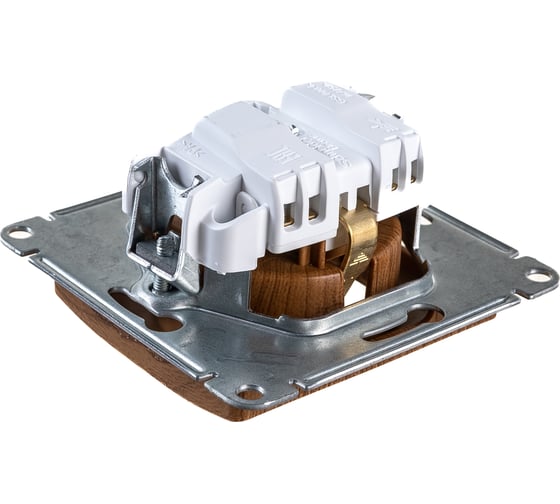 Розетка Systeme Electric GLOSSA с заземлением, 16А, ДЕРЕВО ДУБ GSL000543