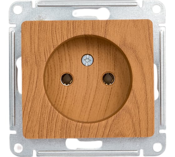 Розетка Systeme Electric GLOSSA без заземления, 16А, ДЕРЕВО ДУБ GSL000541 1