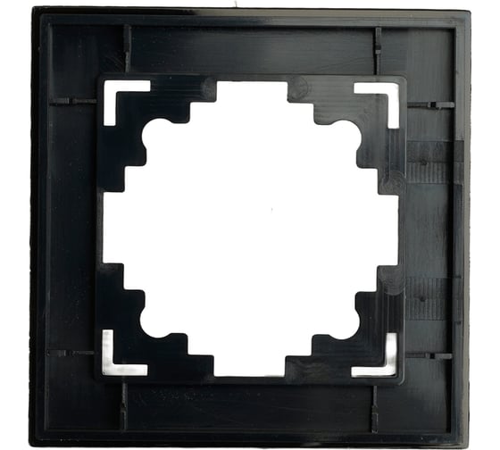 Рамка STEKKER GFR00-7001-05М 1-местная, стекло, серия Катрин, черный матовы 49600