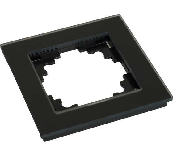 Рамка STEKKER GFR00-7001-05М 1-местная, стекло, серия Катрин, черный матовы 49600
