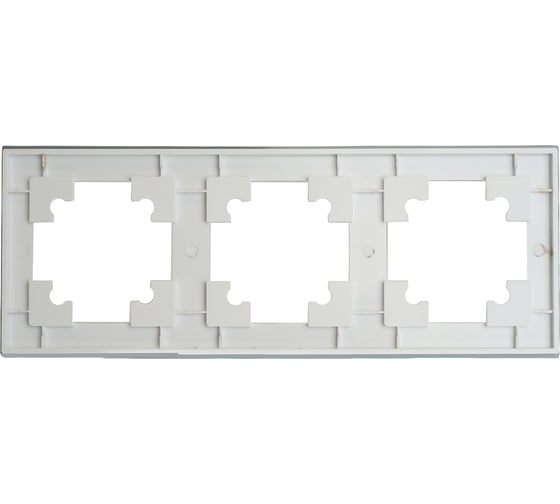 Рамка STEKKER GFR00-7003-01M 3-местная, стекло, серия Катрин, белый матовы 49596