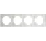 Рамка STEKKER GFR00-7004-01M 4-местная, стекло, серия Катрин, белый матовы 49597 3