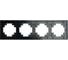 Рамка STEKKER GFR00-7004-05М 4-местная, стекло, серия Катрин, черный матовы 49603 2