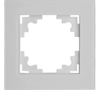 Рамка 1-местная STEKKER стекло, серия Катрин, GFR00-7001-01M, белый матовы 49594