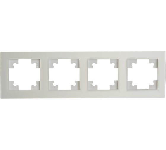 Рамка STEKKER GFR00-7005-01M 5-местная, стекло, серия Катрин, белый матовы 49598 1