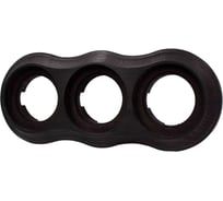 Рамка Bironi 3 постовая Пиластро, накладной монтаж, дерево, цвет Угольно-черный BF9-630-119