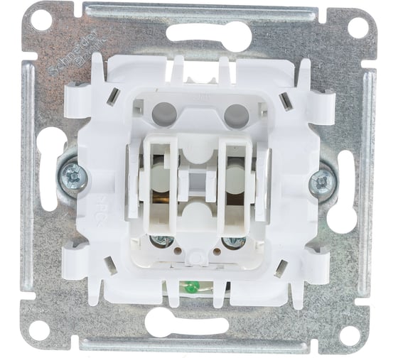 1-клавишный выключатель Systeme Electric GLOSSA 10AX с подсветкой алюминий GSL000313
