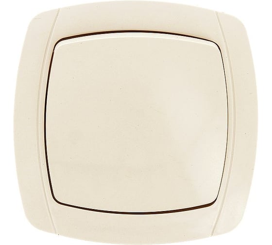 Выключатель EKF Париж, 1-клавишный, 10А, бежевый, Simple SQ ESV10-021-20 1