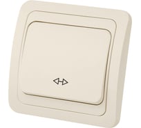 Перекрестный выключатель слоновая кость 1-клавишный TDM ELECTRIC 10А серия "Валдай" SQ1804-0141