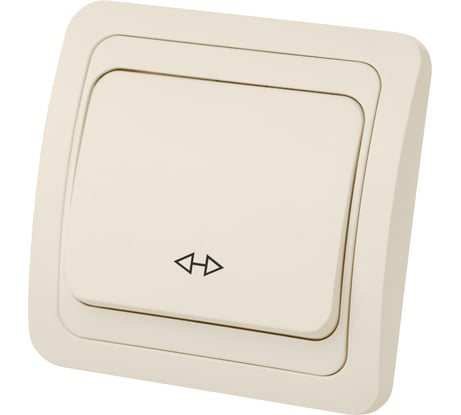 Перекрестный выключатель слоновая кость 1-клавишный TDM ELECTRIC 10А серия "Валдай" SQ1804-0141