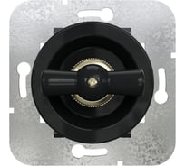 Выключатель на 4 положения Мезонинъ для скрытой установки, цвет - чёрный, серия Лахта GE35401-05