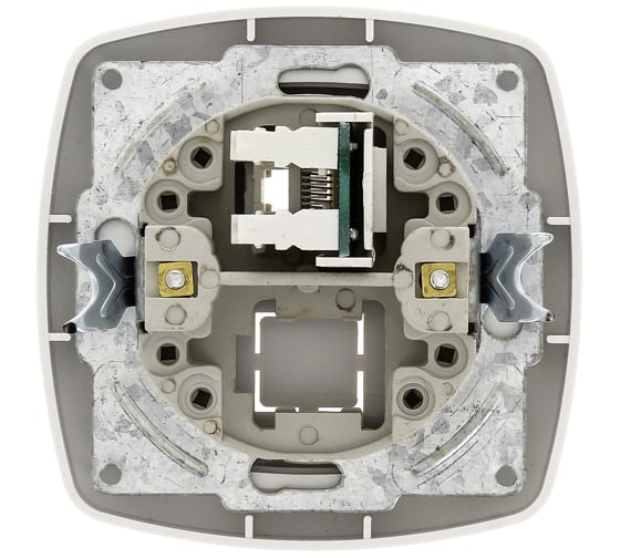 1-местная розетка EKF Париж, RJ-45, 1A, 120В, Simple, белая SQESK01-035-10