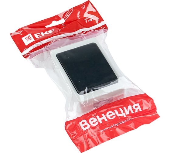 1-клавишный выключатель EKF Венеция 10А, IP54, серый SQEVV10-021-30-54