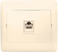 Розетка EKF София, RJ-45, 1-местная, 1А, 120В, бежевый, Simple SQ ELK01-035-20